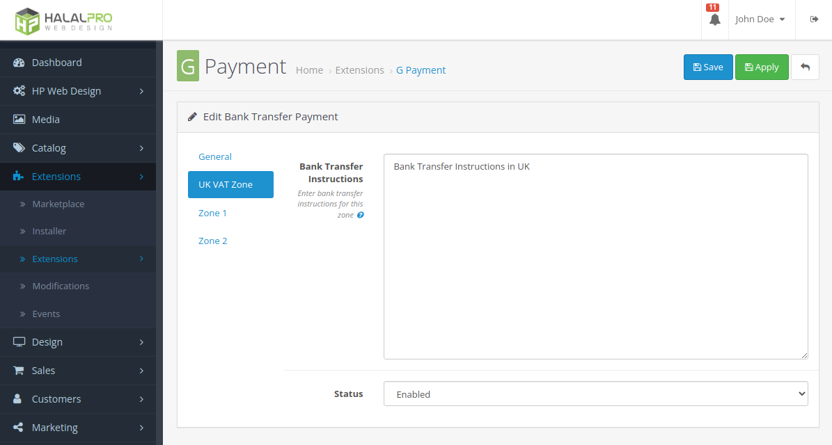 global-payment-main-settings 2 opencart